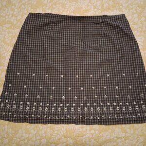 Women's Skirt, Carolina Colours Plus, Size 20W, Black/White/White embroidery